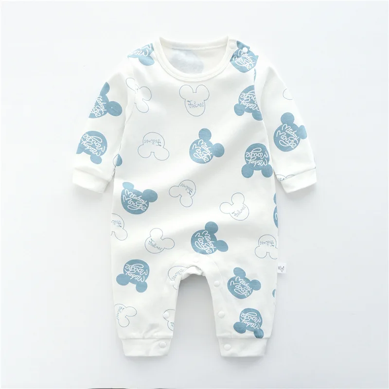 ZSIIBO Spring and Autumn Baby Onesies Cotton Female Baby Male Newborn Clothes Autumn Clothes Pajamas 0-3 Months