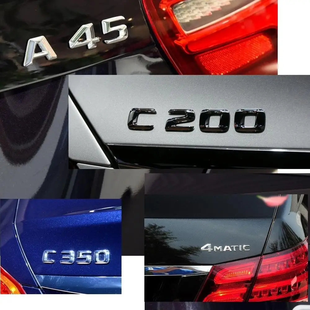 3D 크롬 메르세데스 벤츠 CLA180 CLA200 CLA220 CLA250 CLA280 CLA300 CLA320 CLA350 트렁크 4MATIC CDI BLUETEC 엠블럼