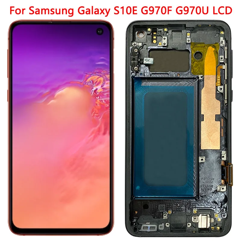

ЖК-дисплей SUPER AMOLED S10e для Samsung S10e G970A, ЖК-дисплей с сенсорным экраном и рамкой в сборе, Φ/DS G970W, ЖК-дисплей