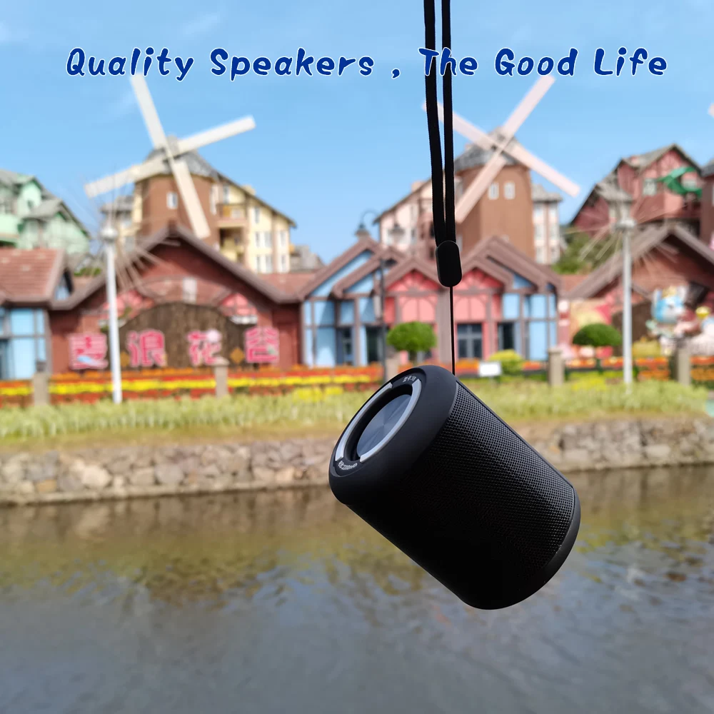 Portable Bluetooth Speaker Box Home Heavy Bass Wireless Mini Cell Phone Small Steel Gun Metal Sound Music Outdoor Subwoofer