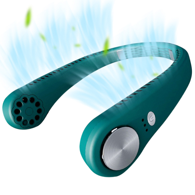 Neck Fan - Rechargeable Portable Headphone Design Wearable Neckband Fan, 3 Level Air Flow, for Sports, Office and Outdo