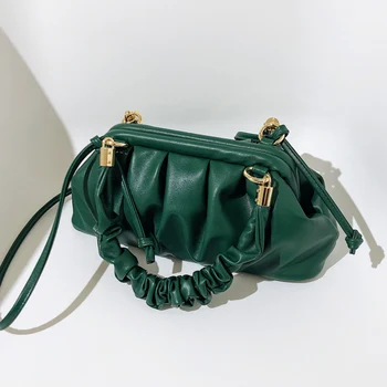 

Fashion Lady's Handbags Flod PU Leather Shoulder Cross body Bags For Women 2020 Trend Luxury Designer Branded Cloud Hand Bag