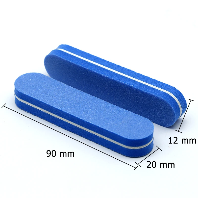 10 Pcs/Set Colorful 100/180 Nail File Buffing Crescent Beauty Tools