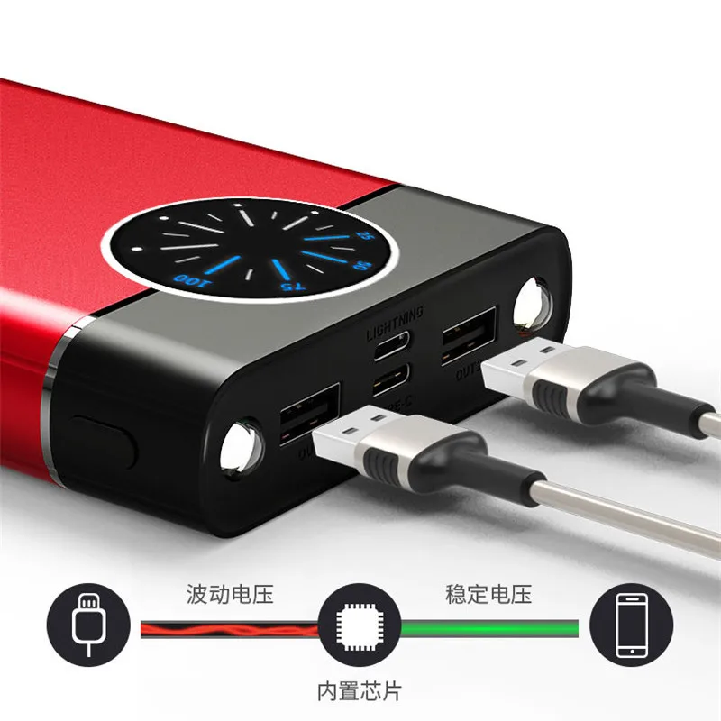 50000mAh Power Bank Large Capacity Portable Phone Charger Watch Digital Display 2 USB Outdoor Travel PowerBank for Xiaomi IPhone 50000mAh Power Bank Large Capacity Portable Phone Charger Watch Digital Display 2 USB Outdoor Travel PowerBank for Xiaomi IPhone