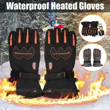 1 пара, зимние USB грелки для рук, электрические термальные перчатки, водонепроницаемые перчатки с подогревом, на батарейках, для мотоцикла, лыжные перчатки