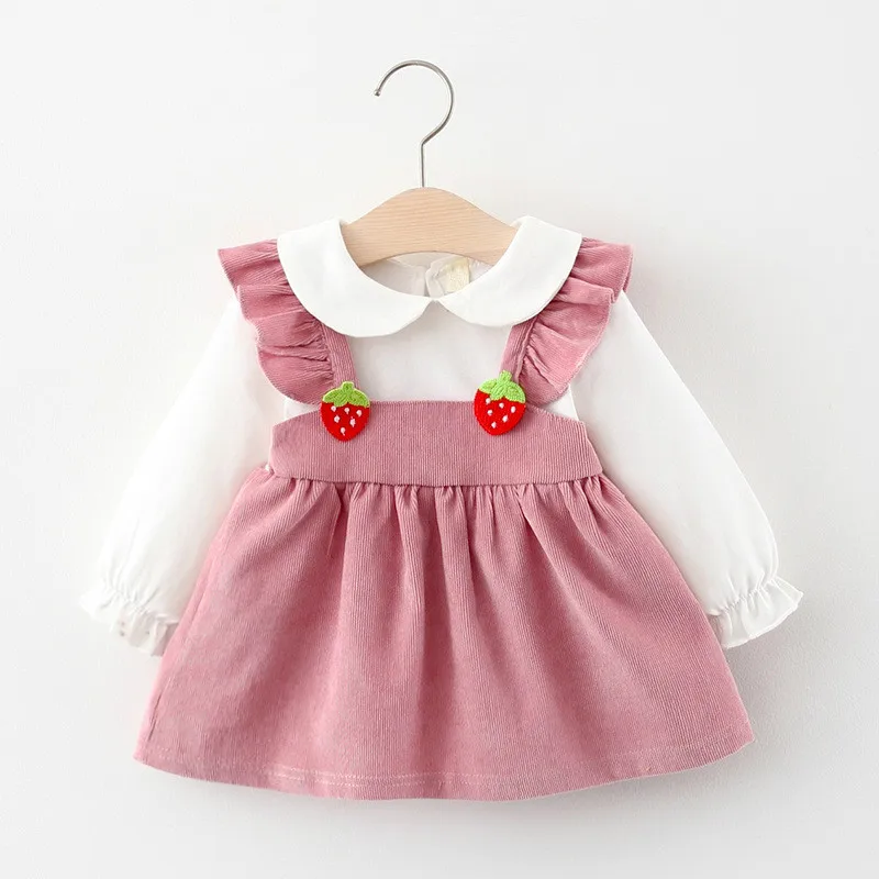 

Melario Newborn Baby Dress New Autumn Toddler Girls Stawberry Princess Dresses Sweet Ruffles Clothes Casual Kids Dress
