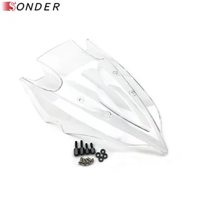 Clear Лобовое стекло для Kawasaki Z250 Z300 Z 250 300 2013 Double Bubble ветровое стекло ветровые дефлекторы мотоцикл - Цвет: Clear