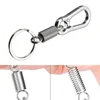 Stainless Steel Spring Buckle Carabiner Car Keychain Retractable Waist Belt Clip Key Rings Holder Bag Pendant ► Photo 2/6