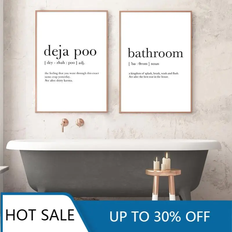 Bathroom Definition Wall Art Canvas Painting Posters Prints Spanish Minimalist Bathroom Sign
