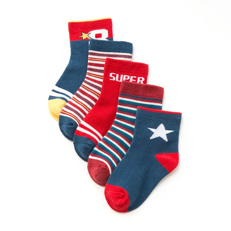 random 1 piece Носки с рисунками для детей от 2 до 12 лет Дышащие Короткие носки с милыми животными для мальчиков детские хлопковые носки для маленьких девочек - Цвет: random 1 piece