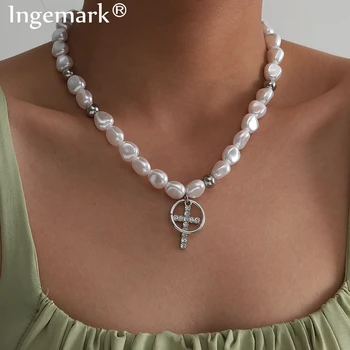 

Vintage Crystal Cross Jesus Pendant Necklace Collares Statement Punk Imitation Pearl Beaded Rhinestone Chain Women Neck Jewelry