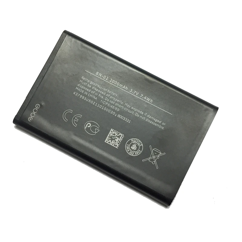 Оригинальная Аккумуляторная батарея для телефона 2000 мАч Nokia XL 4G Φ RM 1061 литиевая BN02
