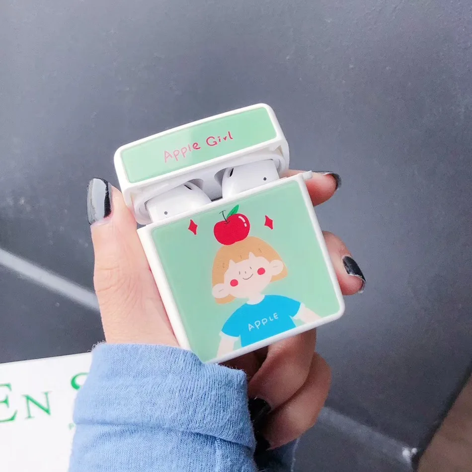 Чехол с 3D рисунком для Airpods, Модный чехол для наушников, чехол для Airpods 1 2, чехол для гарнитуры Etui, беспроводной чехол для наушников - Цвет: 324A6