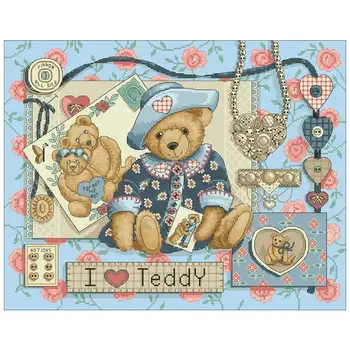 

Pirate bear patterns Counted Cross Stitch 11CT 14CT DIYChinese Cross Stitch Kits Embroidery Needlework Sets