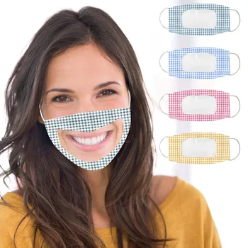 

Face Mask Scarf Cubrebocas 2020Top Mask With Clear Window Visible Expression For The Deaf And Hard Of Hearing Máscara Facial