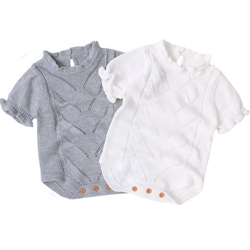 

2020 New Spring Baby Girls Knitted Romper Summer Infant Jumpsuit Overall Baby Boys Knitted Clothing Baby Girls Casual Clothes