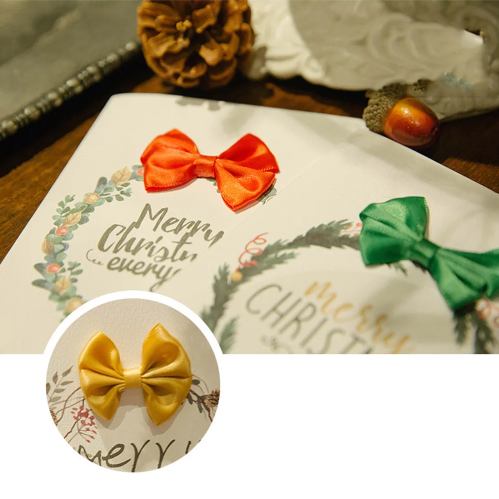 3 шт Рождественская открытка креативная бабочка узел Счастливого Рождества год три цвета Милая Подарочная открытка