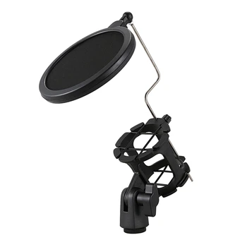 

Studio Microphone Mic Wind Screen Pop Filter/ Swivel Mount / Mask Shield For Singing Recording