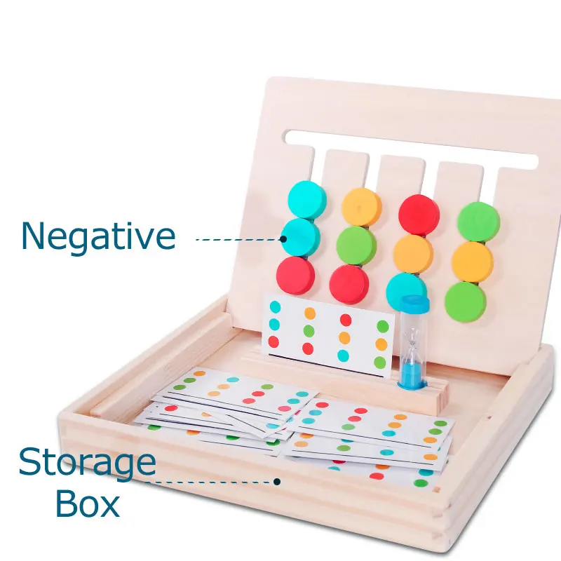 Монтессори Обучающие деревянные игрушки цветовое познание Четырехцветные игры