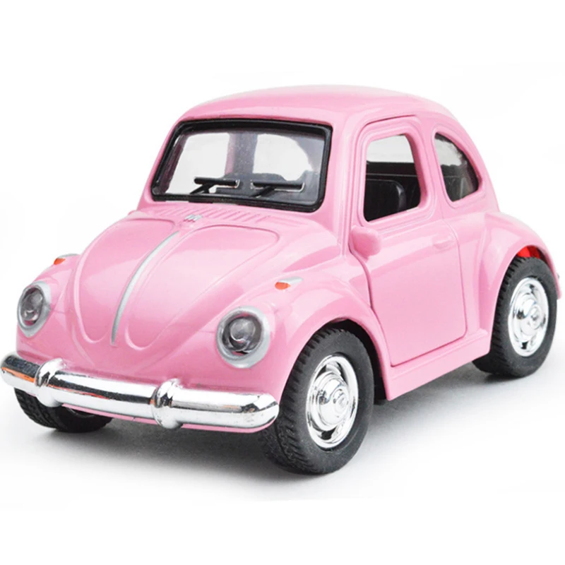

Cartoon Mini Classic Car Model Alloy Metal Pull Back Car Toys with Sound and Light for Children Gifts Random Color
