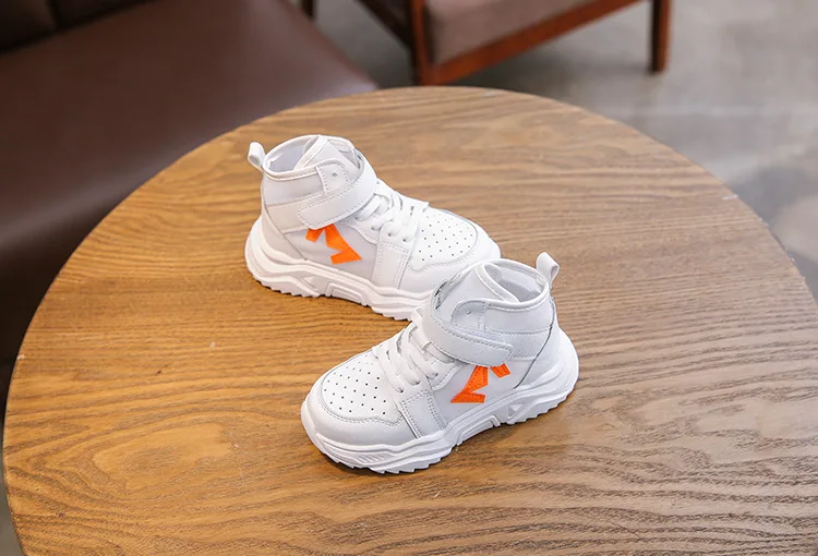 New Autumn Children Casual Shoes PU Leather Medium Shoes Breathable Girls Boys Sport Shoes Outdoor Fashion Kids Sneakers 26-36