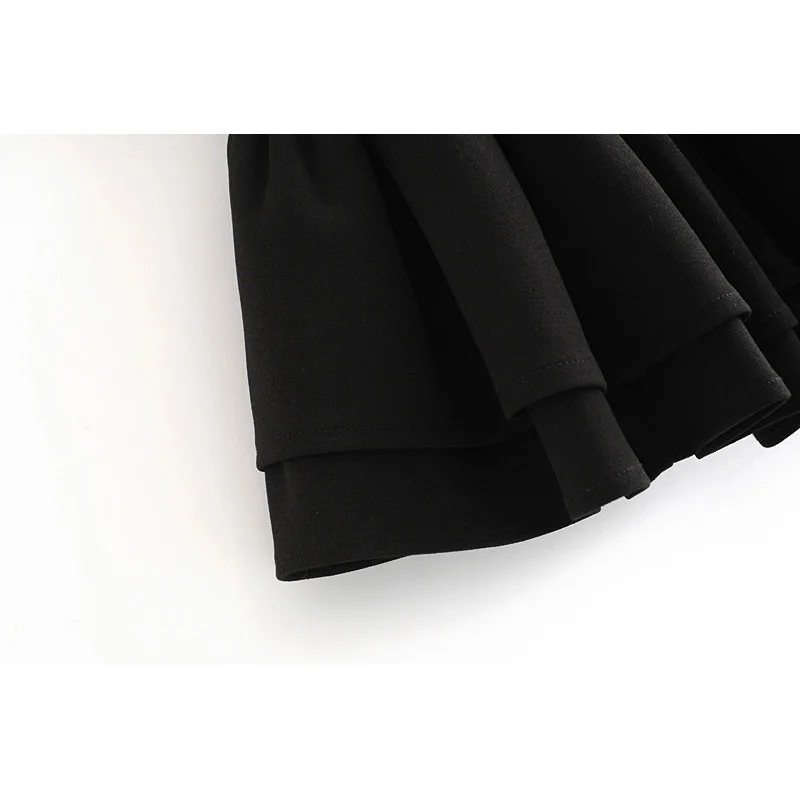 Модные женские юбки трапециевидной формы, модные базовые юбки с эластичной талией, плиссированные Женские повседневные Летние черные мини-юбки