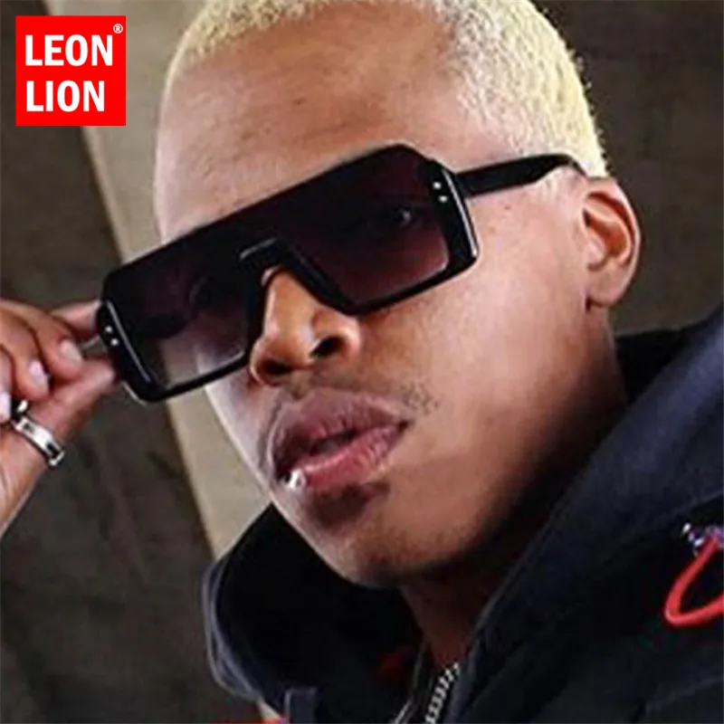 

Солнцезащитные очки LeonLion в стиле оверсайз для мужчин и женщин, винтажные Роскошные солнечные, с полуободковой оправой, 2023