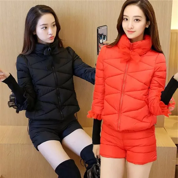 

2017 New Style off Season Cotton-padded Clothes Short-Style Cotton Coat Set Korean-style Winter Cotton-padded Jacket Students Wi