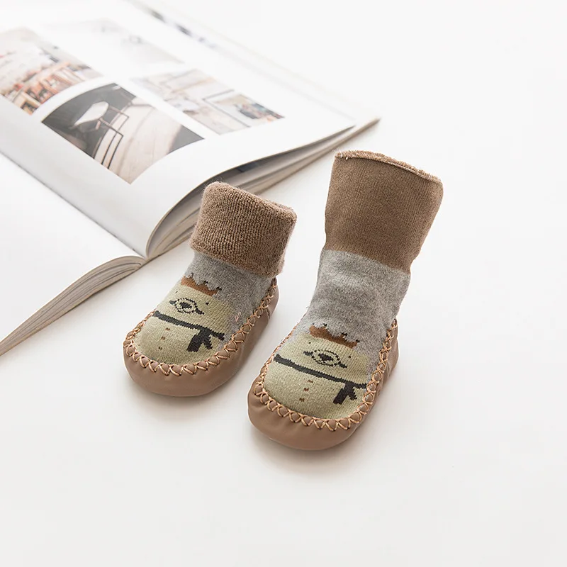 Autumn  Winter Terry Thickened Cartoon Baby Shoes Non-skid Cotton Baby Walking Shoes Infant Girl Shoes Newborn Boy Shoes