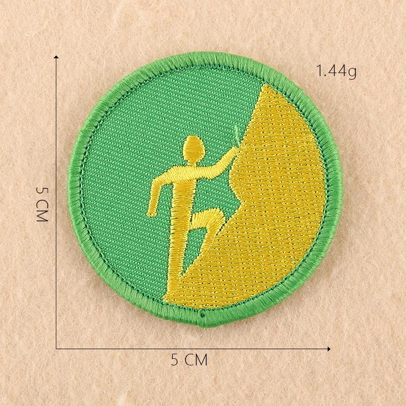 Cartoon round Boy Scout embroidered logo customized children's clothing accessories back glue patch Clothes Cute Patchs for DIY 