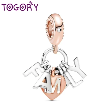 

2Pcs/Lot Sweet FAMILY Style Charms fit Brand Bracelets Necklace for Women DIY Jewelry making Beads Pendant Accessories Gift