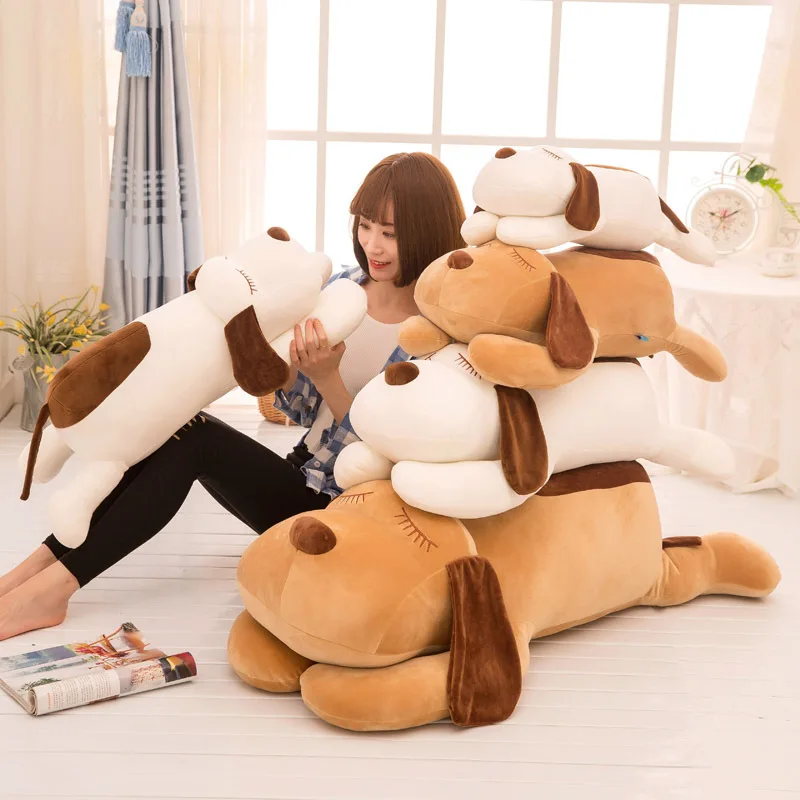 

Large Size Sitting Dog Plush Toys Pajama Pillow Cute gou doll Birthday Gift Customizable Logo