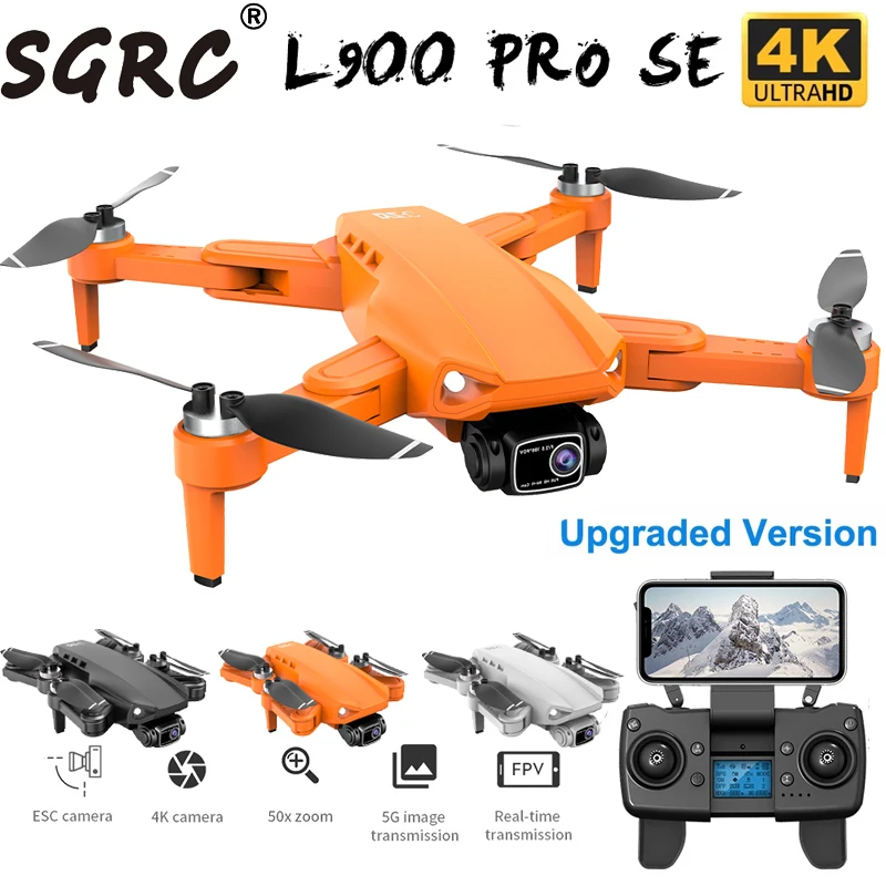 Профессиональный Дрон SGRC L900 Pro SE 4K HD с двумя камерами GPS Wi-Fi | Игрушки и хобби