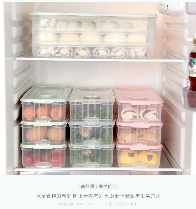 Пластиковые корзины для хранения холодильник коробка для хранения продуктов контейнеры для хранения с крышкой для кухни холодильник шкаф морозильник стол органайзер