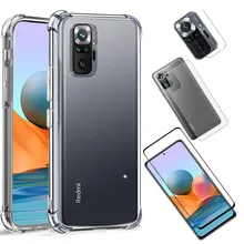 Note10S capa anti impacto Redmi Note 10S10 S pára-choques capinha para Xiaomi Redmi Note10 capa clara RedmiNote10 película + capas Redmi Note10Pro capa Redmi-Note-10 Pro