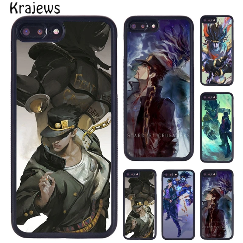 Krajews Jotaro Kujo Jojo's Bizarre Adventure Phone Case For iPhone 5 6S 7 8 Plus 11 12 13 Pro X XR XS Max Samsung S6 S8 S9 S10 |