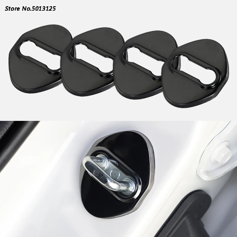

Auto Door Lock Cover Stainless Steel Car Emblem For Toyota Corolla Rav4 Auris Prius Camry 2018 2019 2018 Car accessories