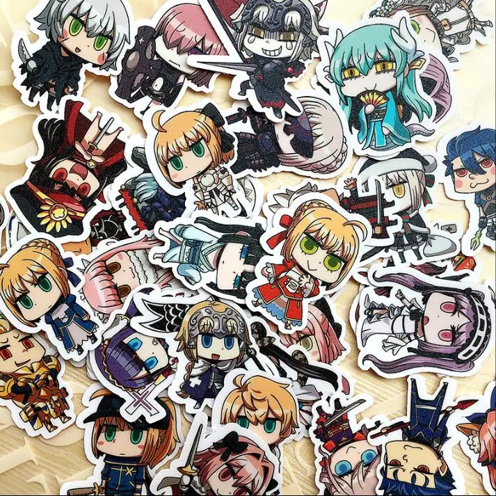 

43PCS Fate/Grand Order Jeanne d'Arc Stickers Crafts Scrapbooking Stickers Book Student Label Decorative Sticker Cute Stationery