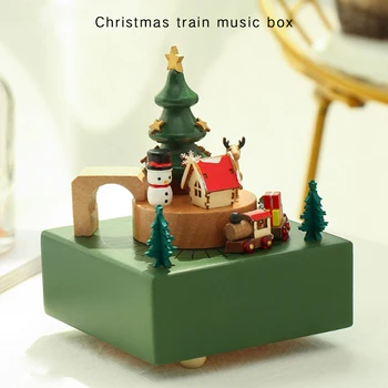 

Wooden Music Box Home Creative Decor Accessories Musical Wooden Boxes Girls Clockwork Craft For Girl Friend Birthday
