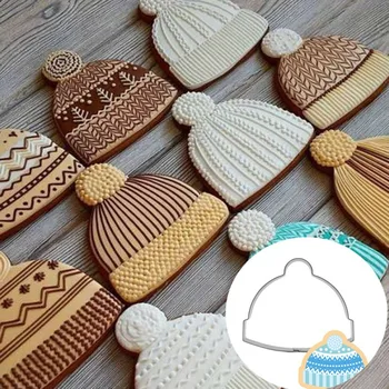 

Knitted Hat Shape Mold Cookie Cutter Fondant Christmas Cake Decor Cupcake Pastry Biscuit Mould DIY Kid Birthday Bakeware