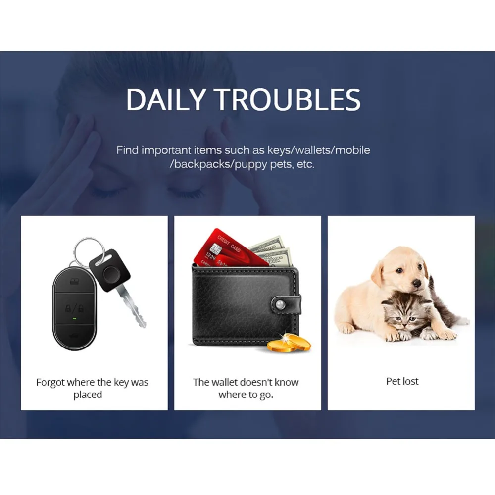 Pet Dog gps-трекер для кошек, умный Bluetooth беспроводной локатор, анти-потеря, трекер, сигнализация, мини устройство слежения, автоматический трекер