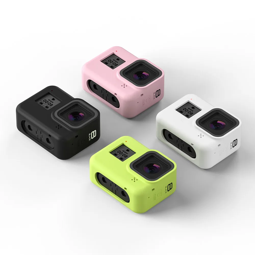 Защитный силиконовый чехол для GoPro Hero 8 Black протектор экрана из закаленного стекла