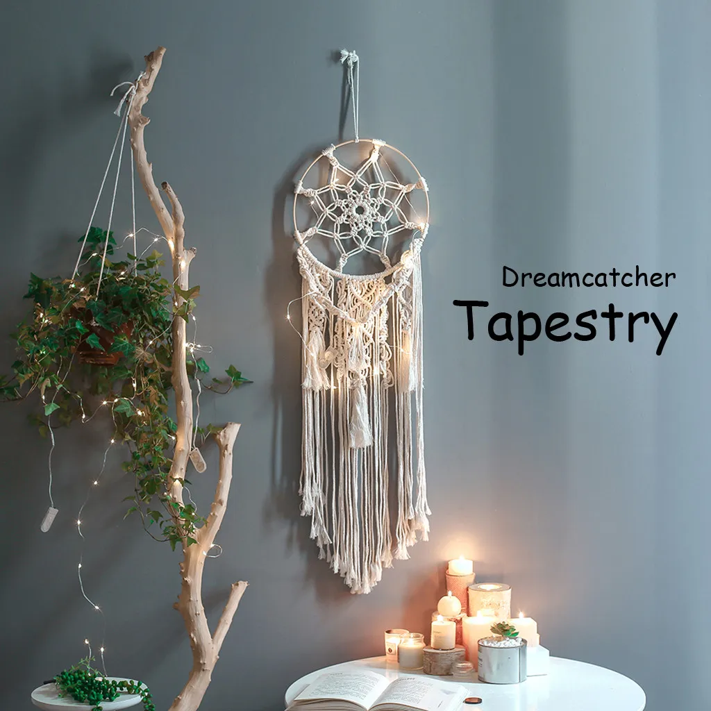 Home Wall Hangings Tapestry Handwoven Bohemian Decoration Dream Catcher Indoor Textiles Decor Garden 2020 New | Дом и сад