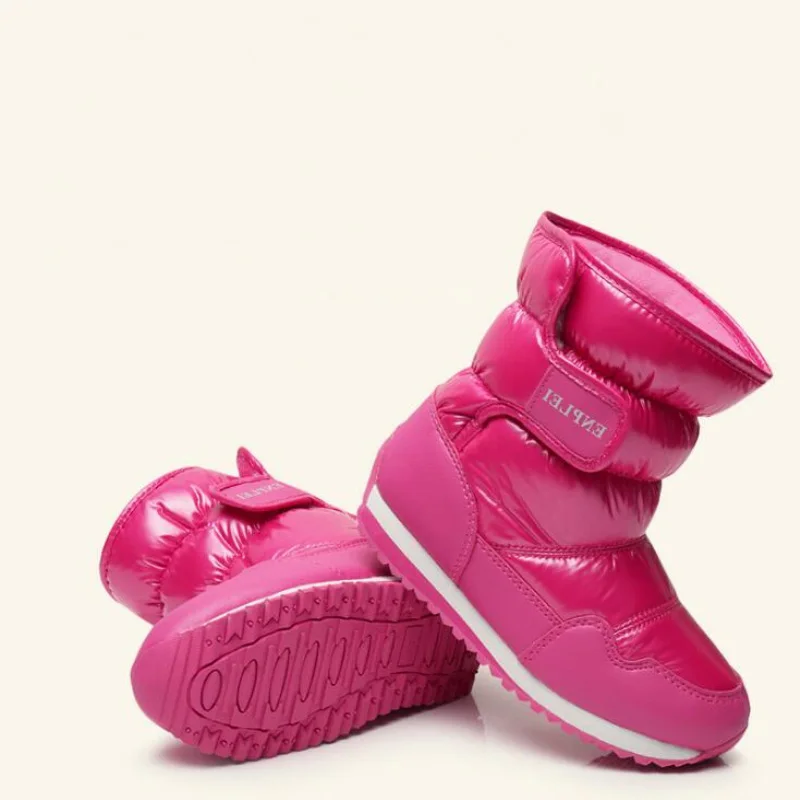Зимние русские детские зимние ботинки с шерстью; спортивная обувь для девочек; модные кроссовки; детская обувь; резиновые сапоги