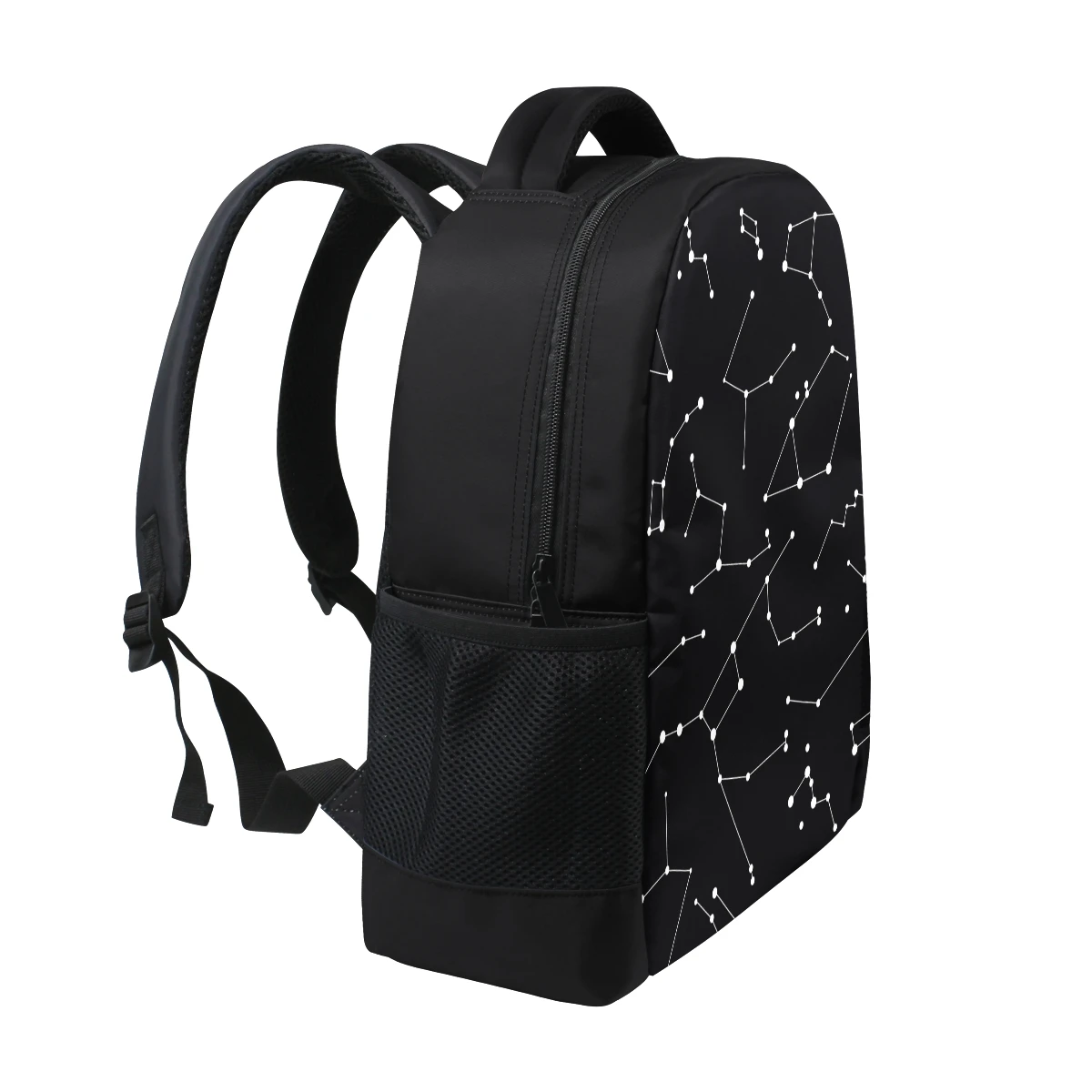 Школьный черный рюкзак для мальчика с принтом созвездия большая космическая Полиэстеровая сумка для ноутбука школьная дорожная сумка закажите свой дизайн