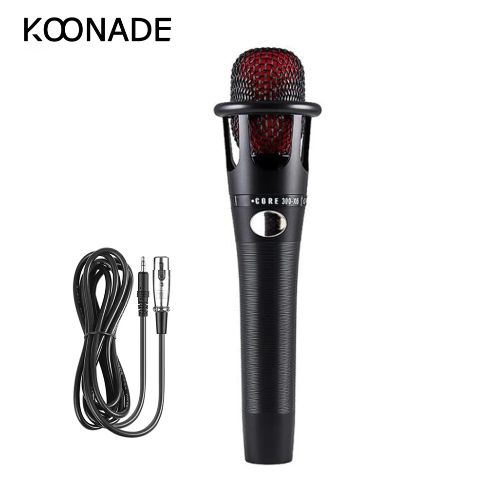 

Professional Handheld Microphone Conference Recording Singing Karaoke Black New Wired Cardioid Condenser Microphone