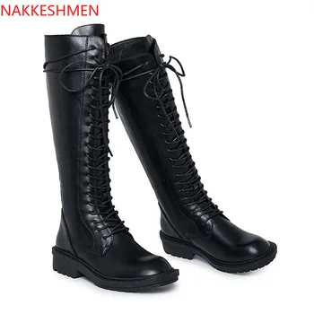 

NAKKESHMEN-2020 New Style for Autumn and Winter Shoes Ms. Locomotive Boots Boots Boots British Women's Boots