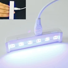 Мини 6 Вт USB УФ-гель для ногтей светодиодный светильник для отверждения Гель-лак для ногтей Сушилка для ногтей машина для дизайна ногтей PC& ABS горячая светодиодная УФ-лампа для ногтей Маникюрный Инструмент