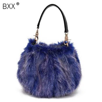 

[BXX] 2020 Autumn Winter Women's Single Shoulder Bag All-match Pumpkin Bag Female Luxury Brand Designer Velvet Handbag HI154
