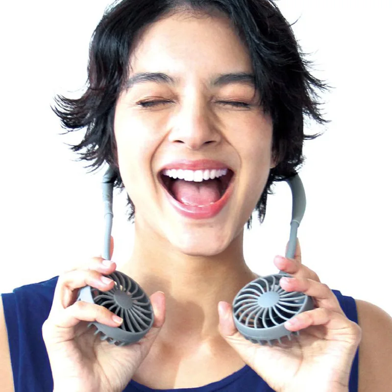 

Spice WFAN Portable Hands-Free Hole-Small Handheld Fan Mini Small Mute USB Charging Fan